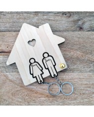 Colgador llaveros - modelo casa