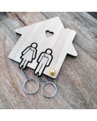 Colgador llaveros - modelo casa