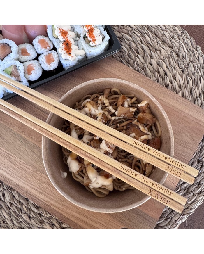 Palillos chinos personalizados (2 juegos)