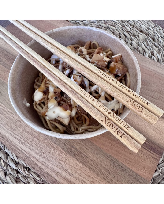 Palillos chinos personalizados (2 juegos)