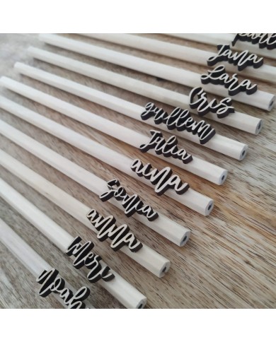Lápices de madera personalizados con nombre